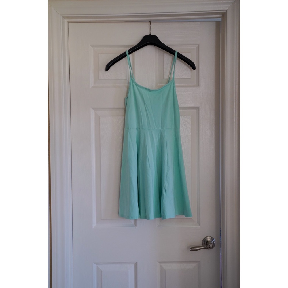 H&M Divided simple stretchy aqua mini dress
